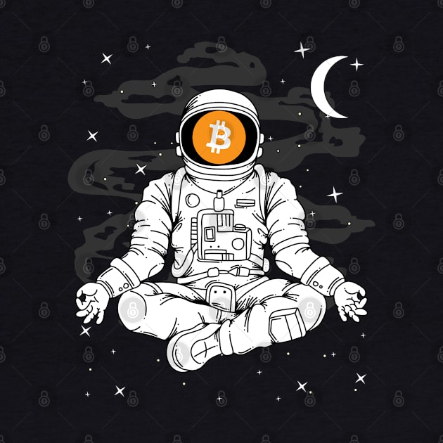 Astronaut Yoga Bitcoin BTC Coin To The Moon Crypto Token Cryptocurrency Blockchain Wallet Birthday Gift For Men Women Kids by Thingking About